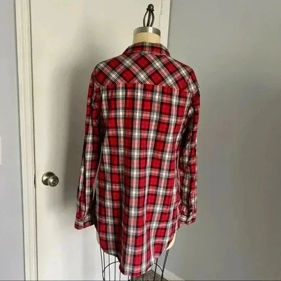 Red Plaid Button Up​ - Picture 2 of 4
